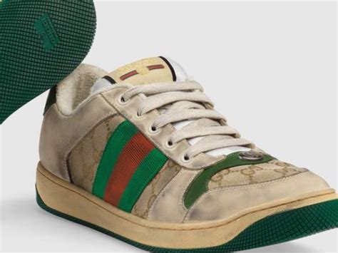 gucci pre distressed shoes|gucci sneakers that look dirty.